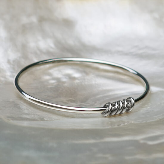 The Eden 3 & Rings Handmade Solid Silver Bracelet London Hallmarked. 3mm