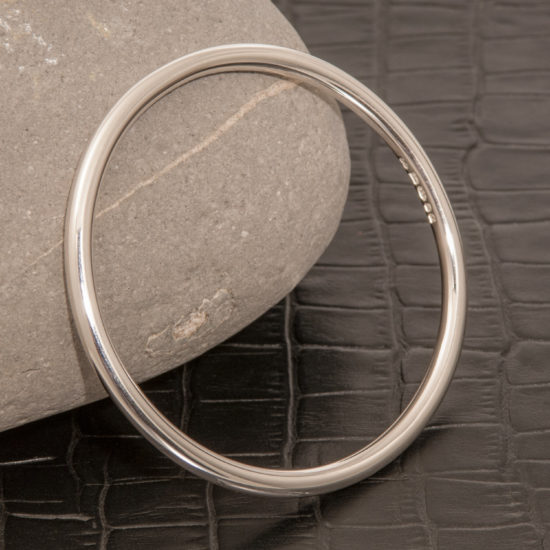 Eden 4.5 Polished Solid Silver Bangle