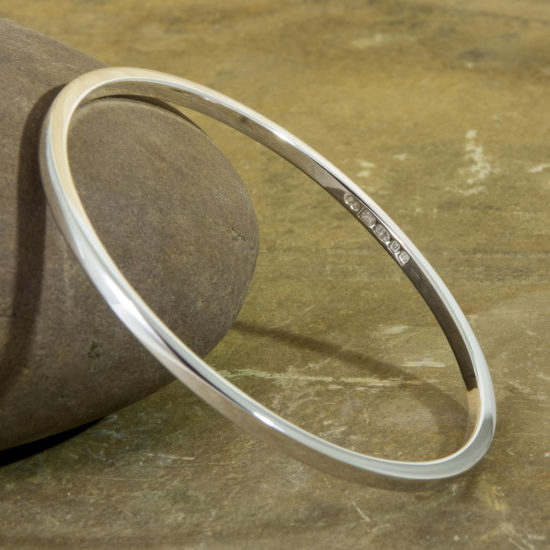 Newlyn 3 Polished Solid Silver Bangle