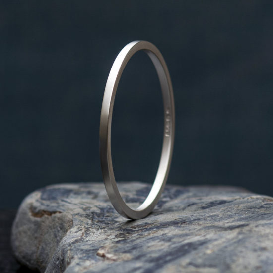 Newlyn 4 Solid Silver Handmade Bangle- London Hallmarked. 4mm Square