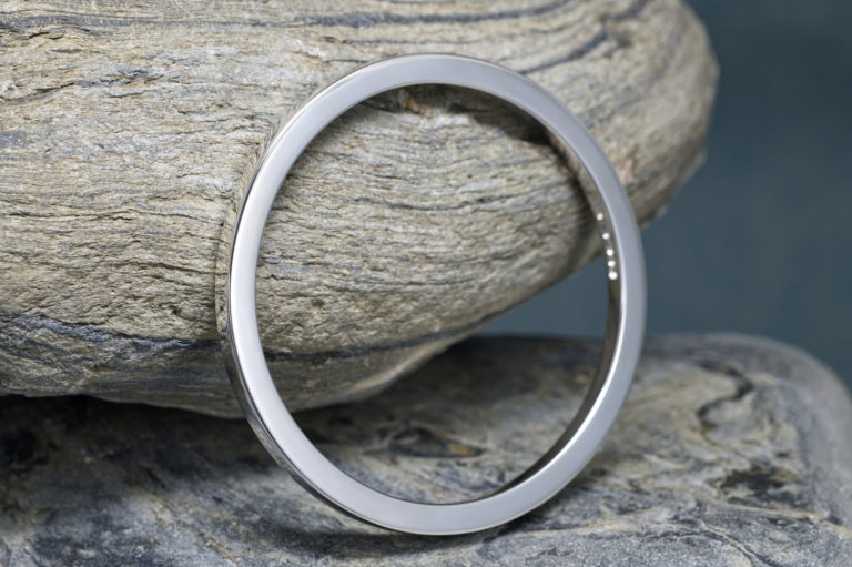 Newlyn 5 Handmade Solid Silver Polished Bangle. 5mm Square edged sterling silver bracelet, London Hallmarked