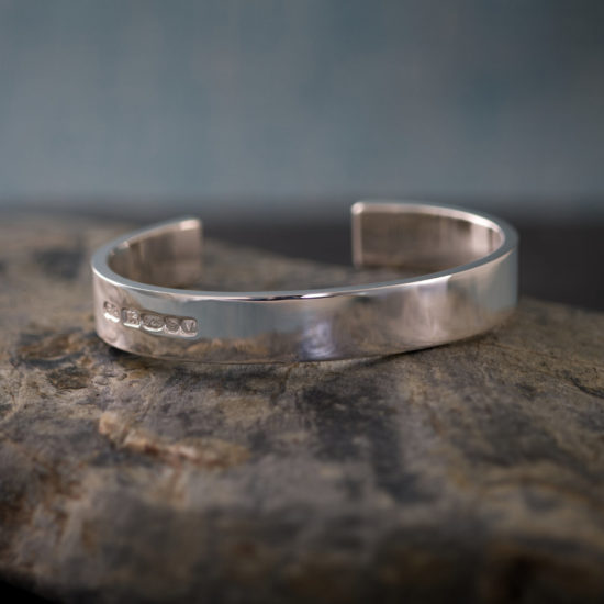 Zennor 12 Cuff Extra Heavy Chunky Cuff Solid Silver Bracelet, Handmade in Cornwall, London Hallmarked. 12mm Wide