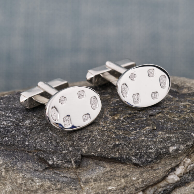 Silver Cufflinks Millennium London Hallmark - Image 3