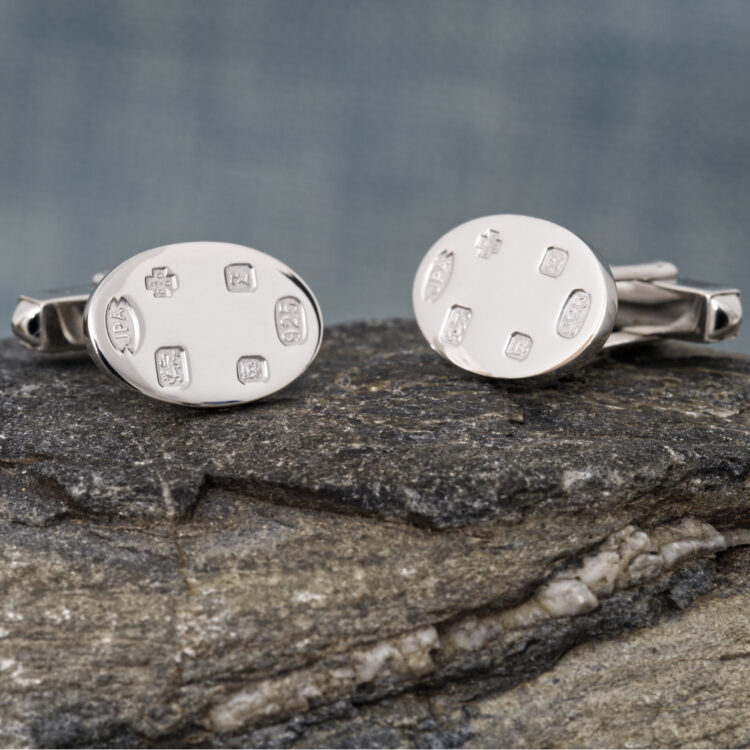 Silver Cufflinks Millennium London Hallmark - Image 2