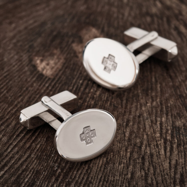 Men's Silver Cufflinks 2000 Millennium Hallmark